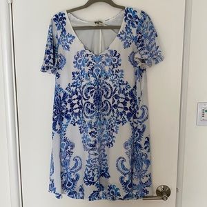 Show Me Your Mumu blue shift mini dress